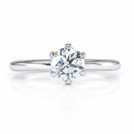 1.0 Carat GIA Certified Round Brilliant Diamond in Platinum Solitaire Setting