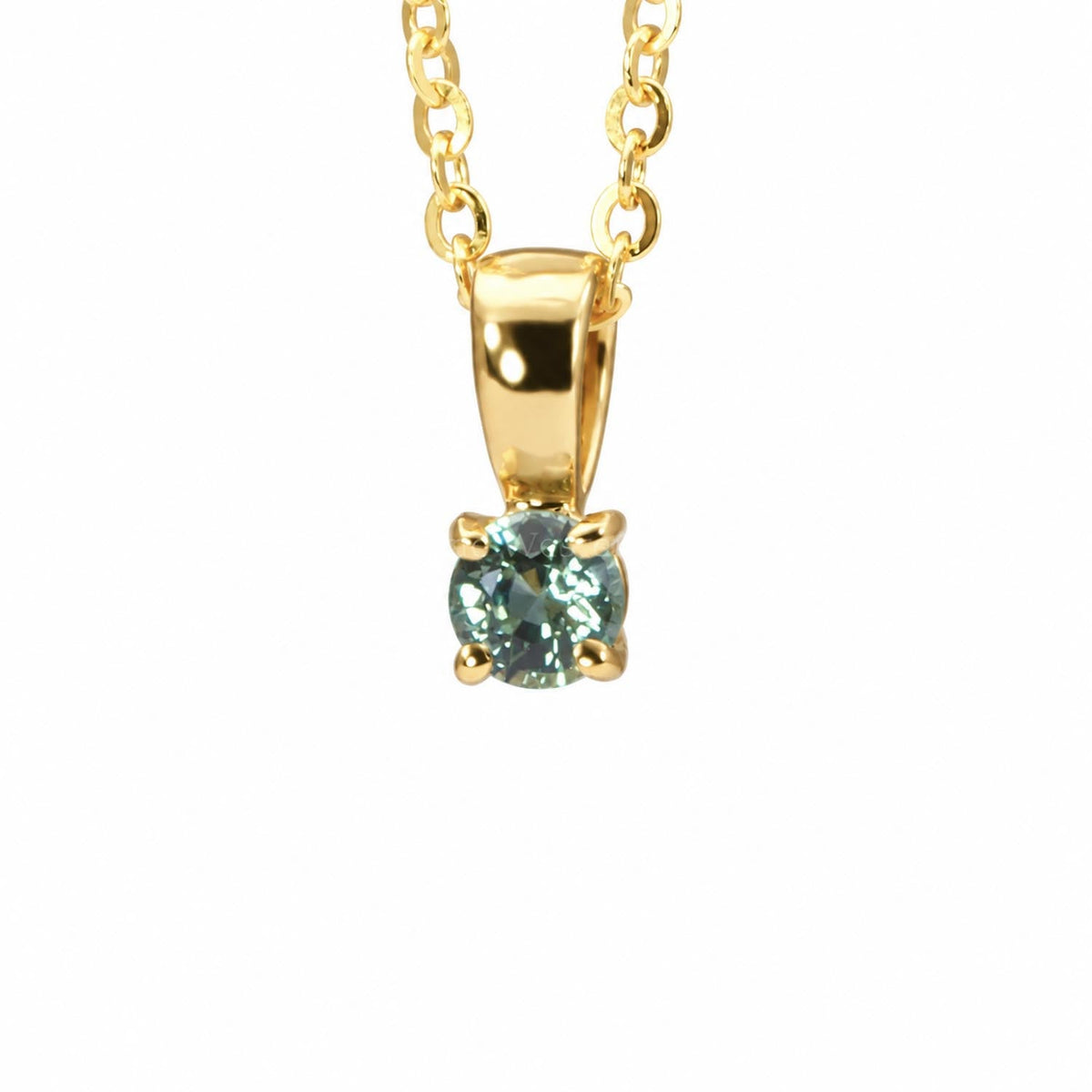 Natural alexandrite pendant in 18K yellow gold