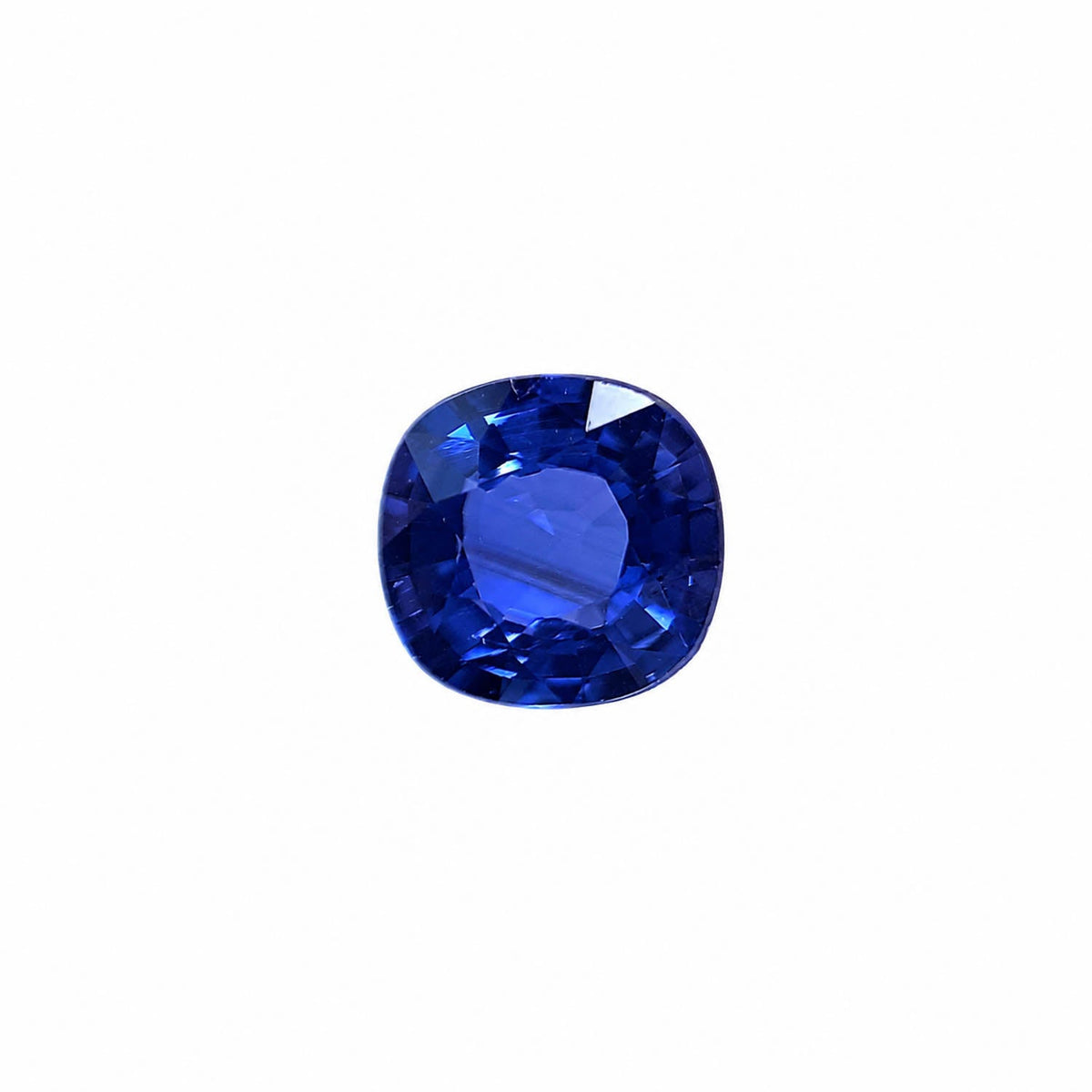 0.67 ct natural blue sapphire, cushion cut loose gemstone