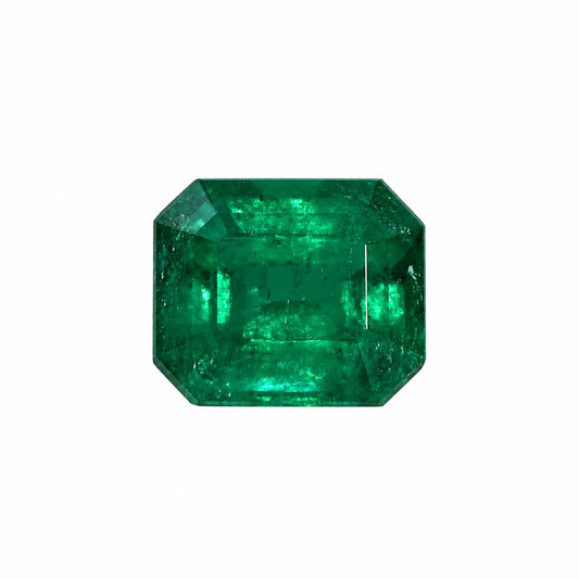 1.5 ct natural Colombian emerald, emerald cut loose gemstone