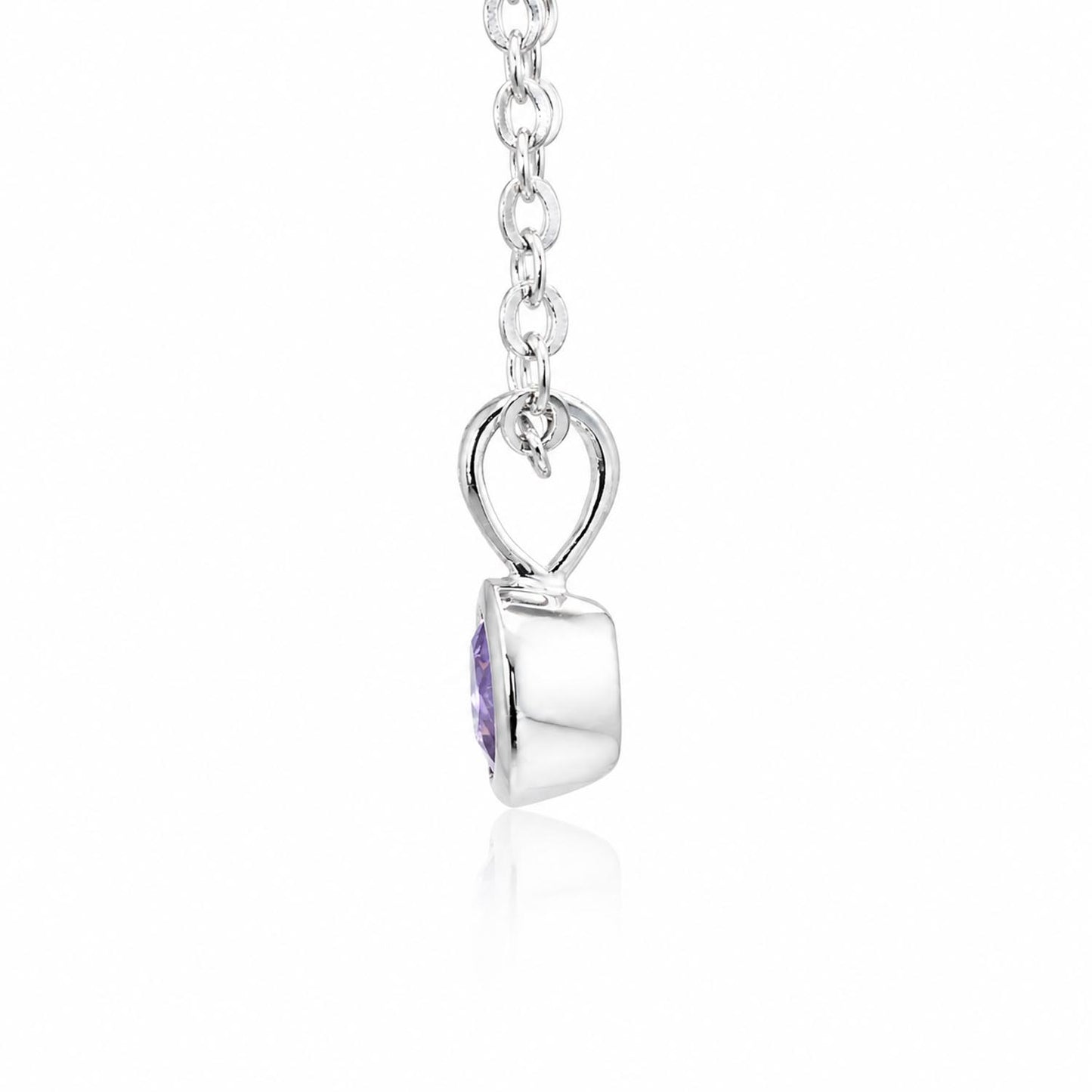 Natural Unheated Pink Sapphire Pendant in PT950 Platinum
