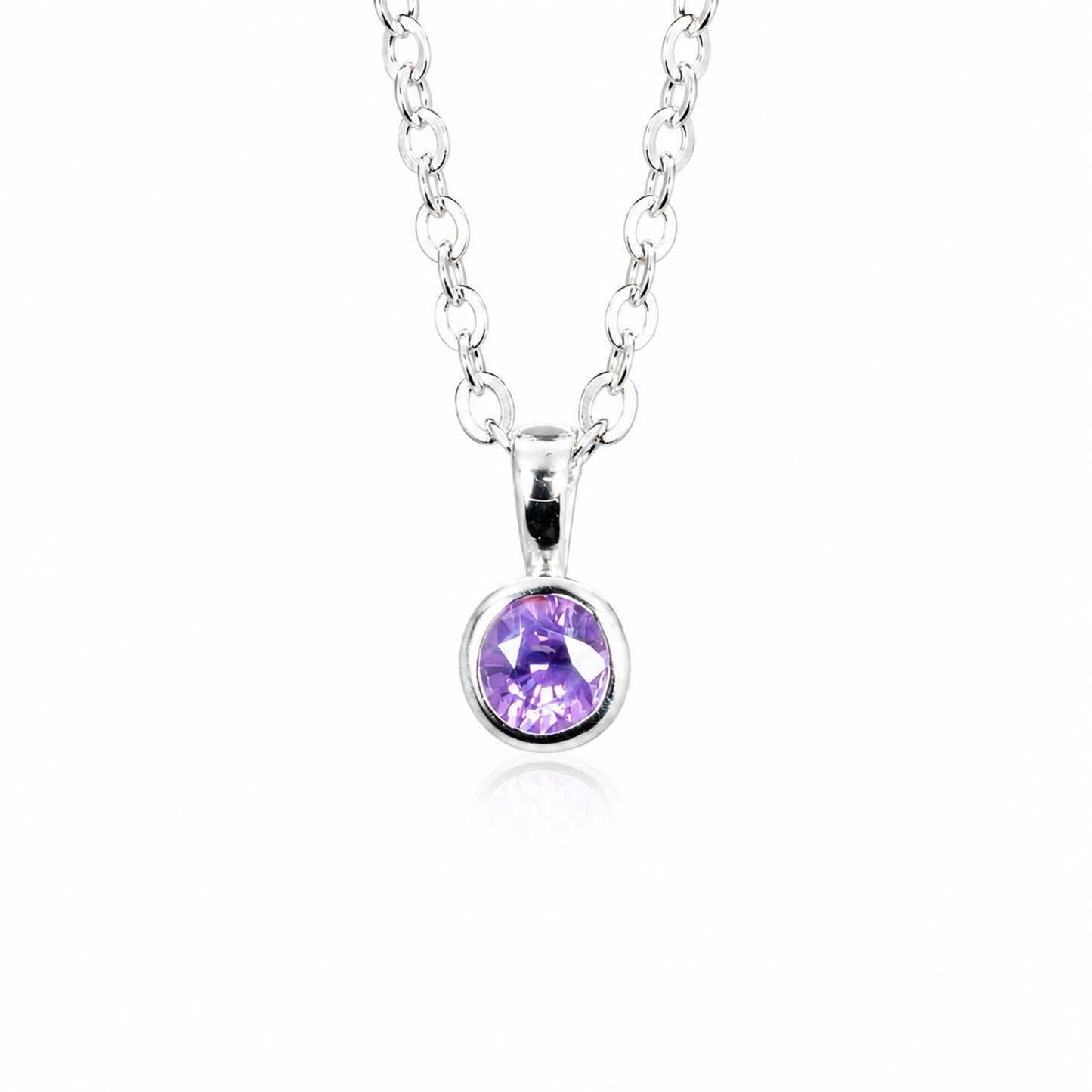 Natural Unheated Pink Sapphire Pendant in PT950 Platinum