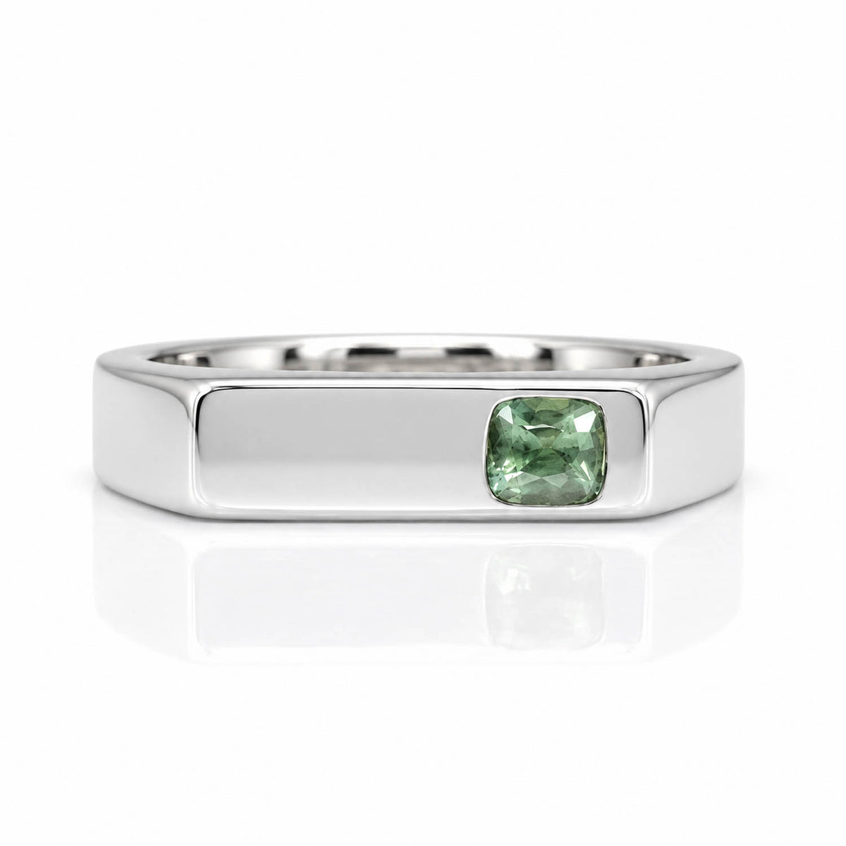 0.31ct Natural Alexandrite Platinum Band – Cushion Cut