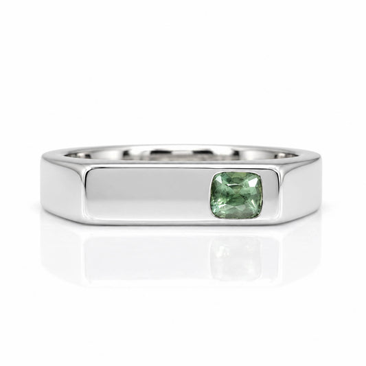 0.31ct Natural Alexandrite Platinum Band – Cushion Cut