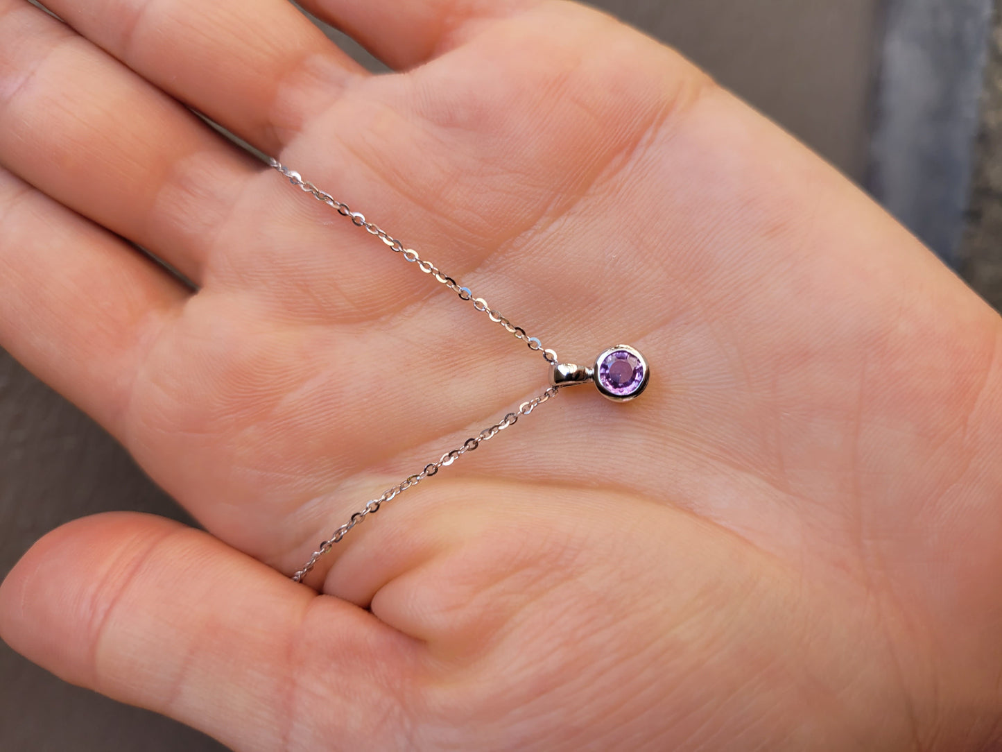 Natural Unheated Pink Sapphire Platinum Pendant