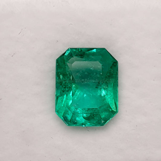 2.15 ct Natural Colombian Emerald Loose Gemstone Emerald Cut