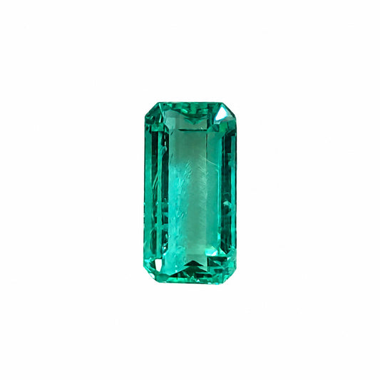 1.13 ct natural Colombian emerald, emerald cut loose gemstone