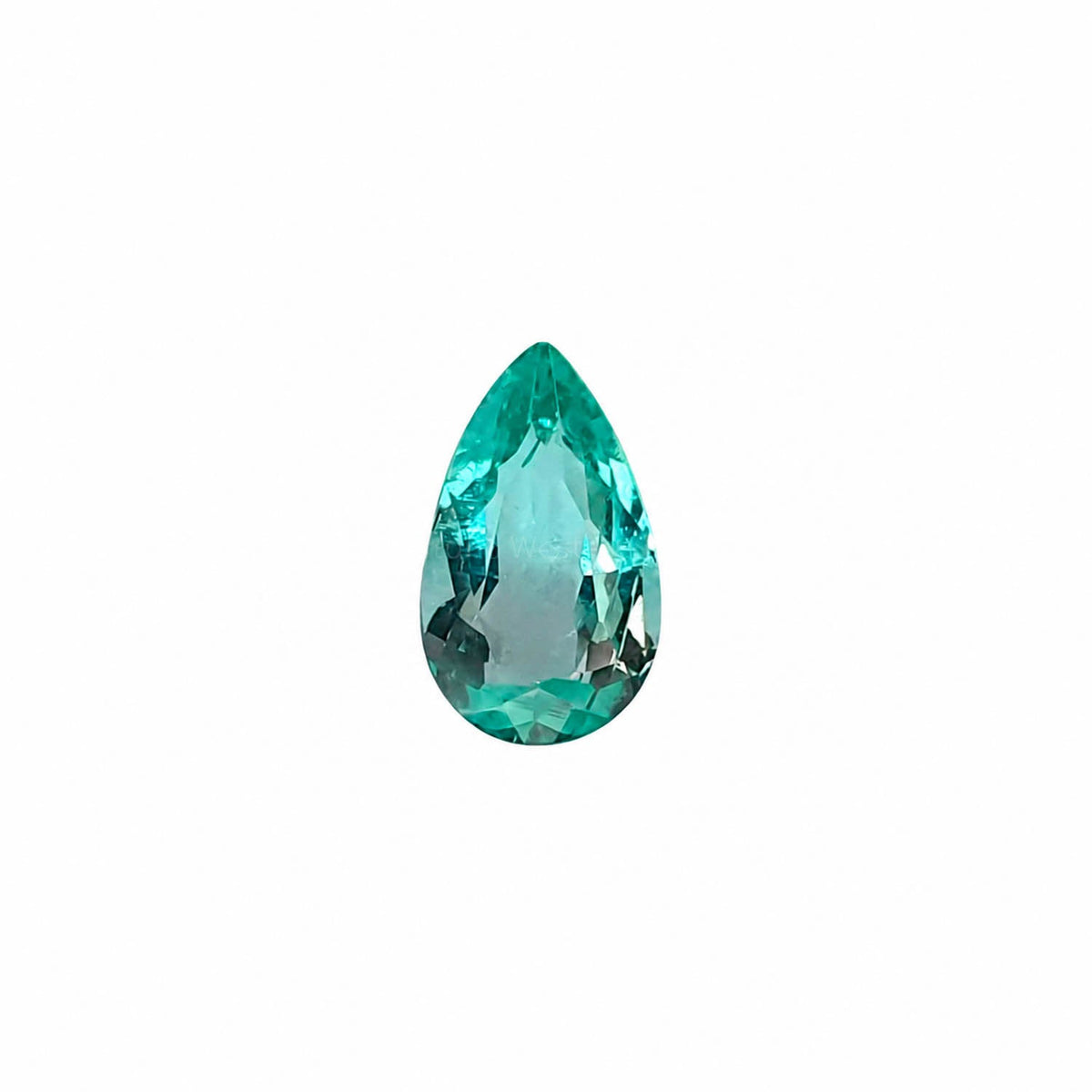 0.64 ct natural Colombian emerald, pear cut loose gemstone