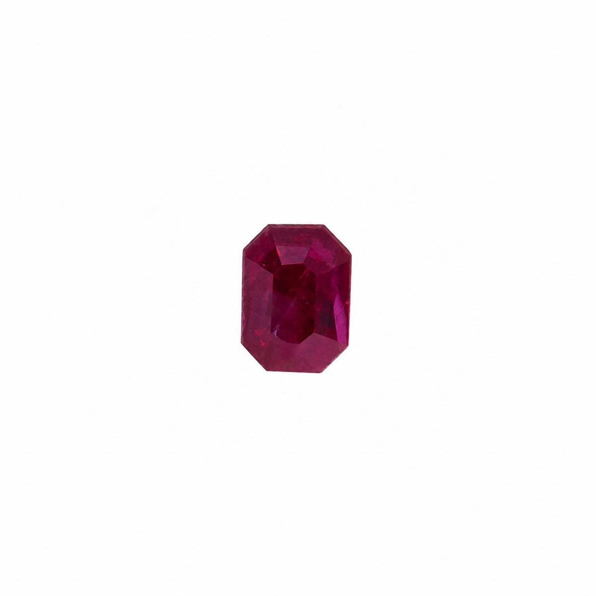 0.72 ct natural unheated ruby, emerald radiant cut