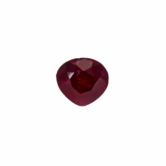 0.77 ct natural unheated ruby, pear cut loose gemstone