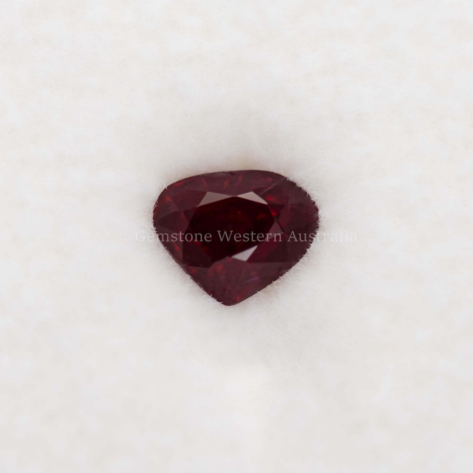 Natural Unheated Ruby - Pear Cut