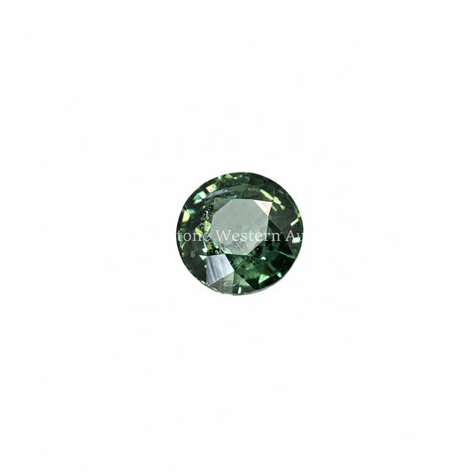 3.10 ct natural unheated green sapphire, faceted round mixed cut