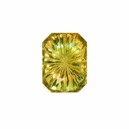 1.59 ct natural unheated green sapphire, octagon fancy star cut
