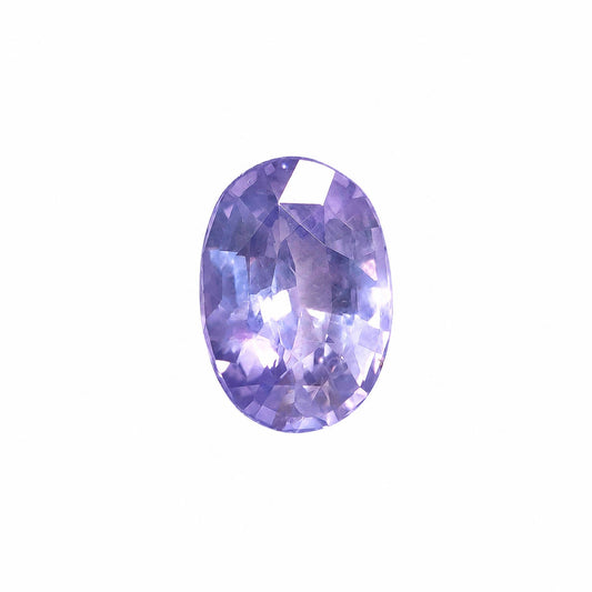 1.72 ct natural violet sapphire, oval cut loose gemstone