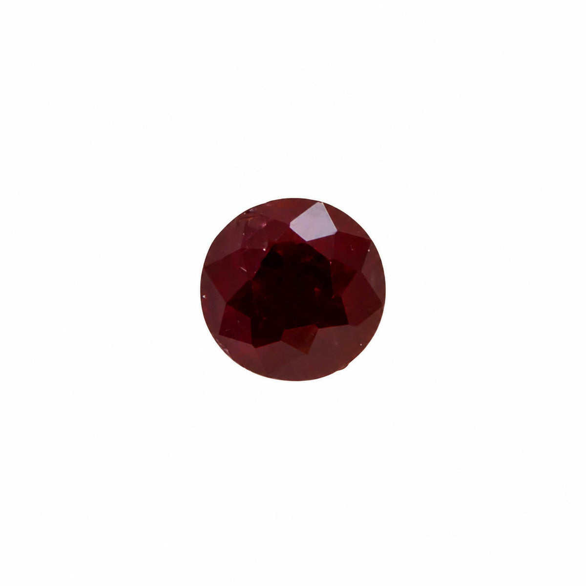 1.02 ct natural unheated ruby, round cut loose gemstone