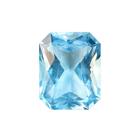 8.60 ct natural aquamarine, radiant cut loose gemstone