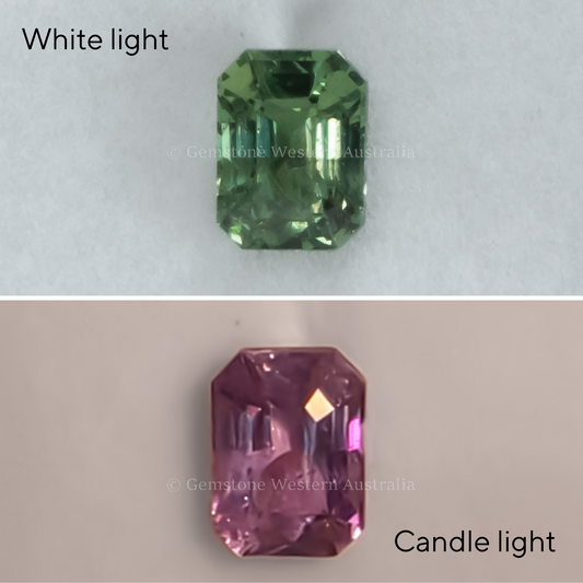 1.04 CT NATURAL ALEXANDRITE -  RADIANT STEP CUT
