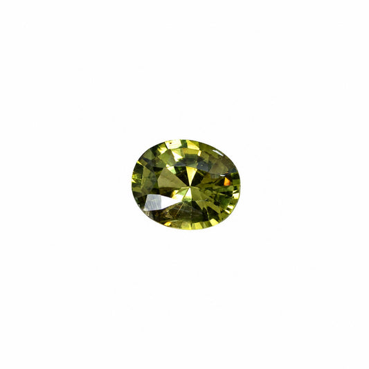 1.63 ct natural unheated green sapphire, oval mixed cut