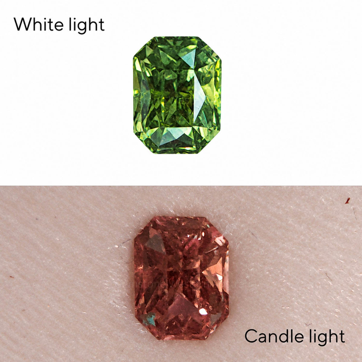 0.80 ct natural alexandrite, emerald cut loose gemstone