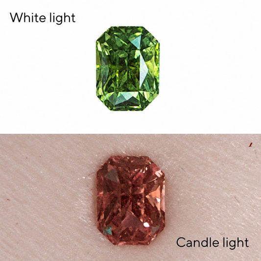 0.80 ct natural alexandrite, emerald cut loose gemstone