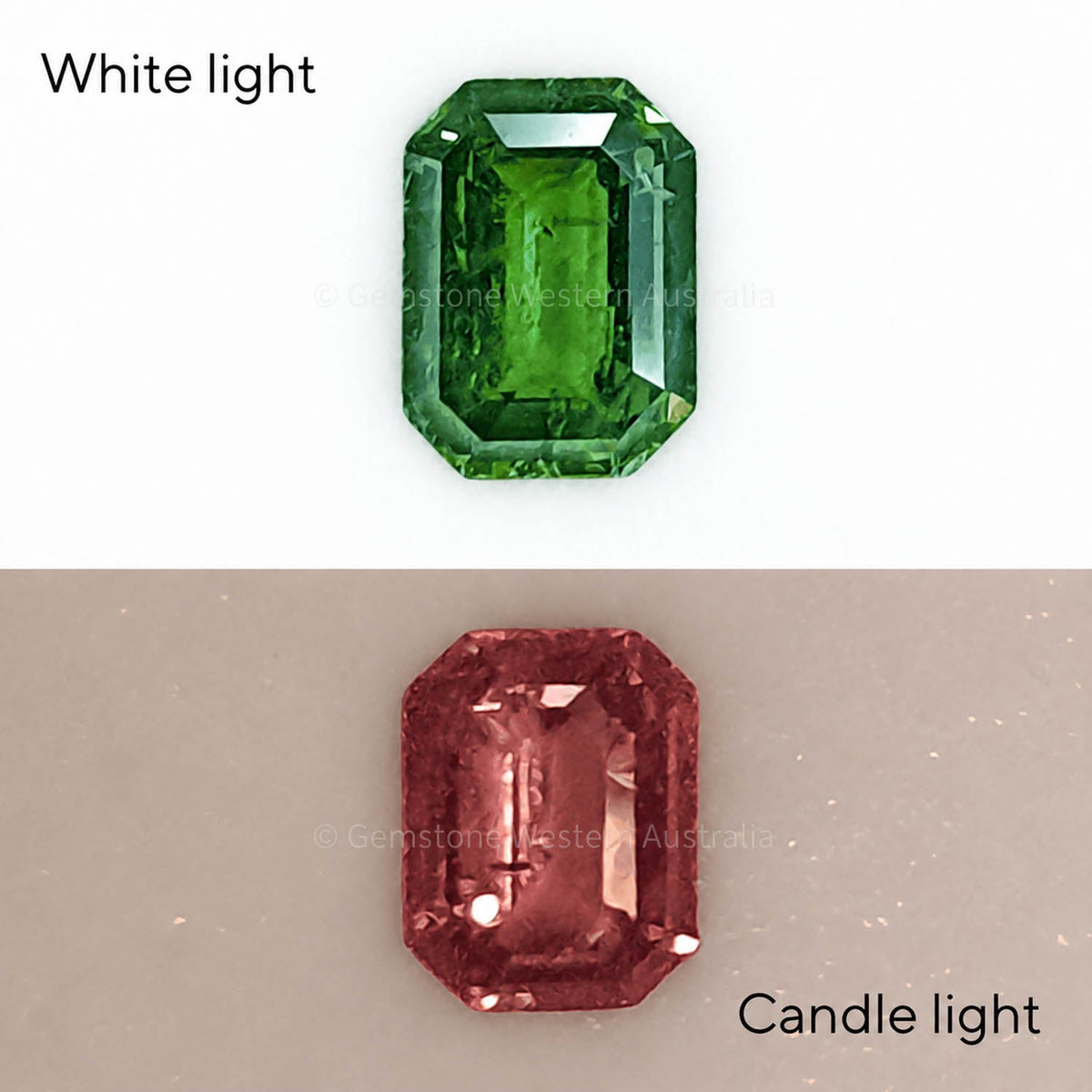 0.63 ct natural alexandrite, emerald cut loose gemstone