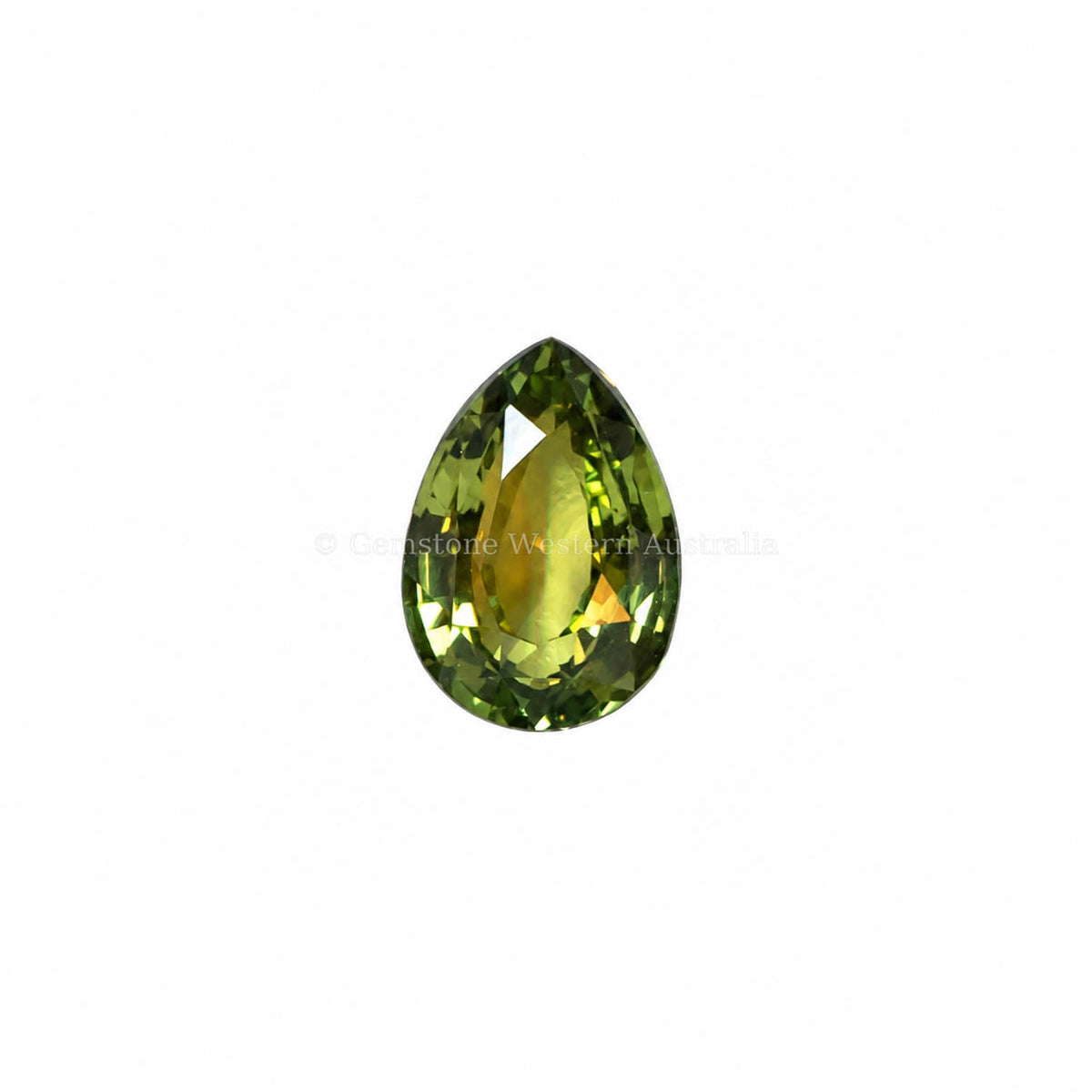 1.55 ct pear cut alexandrite photographed in daylight