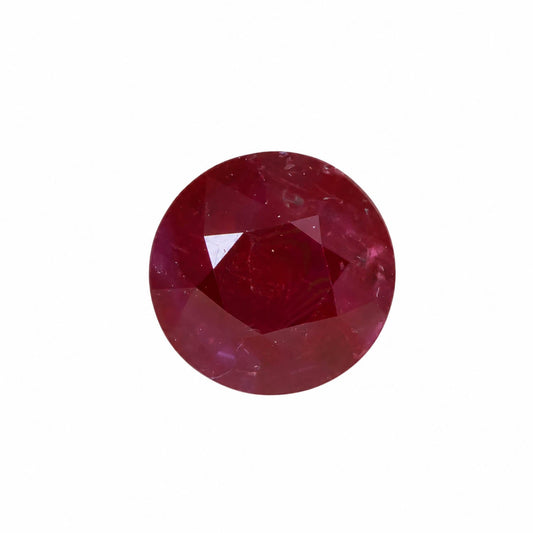 4.27 ct natural unheated ruby, round cut loose gemstone