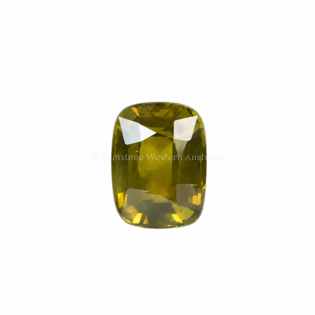 3.17 ct cushion cut alexandrite photographed in daylight