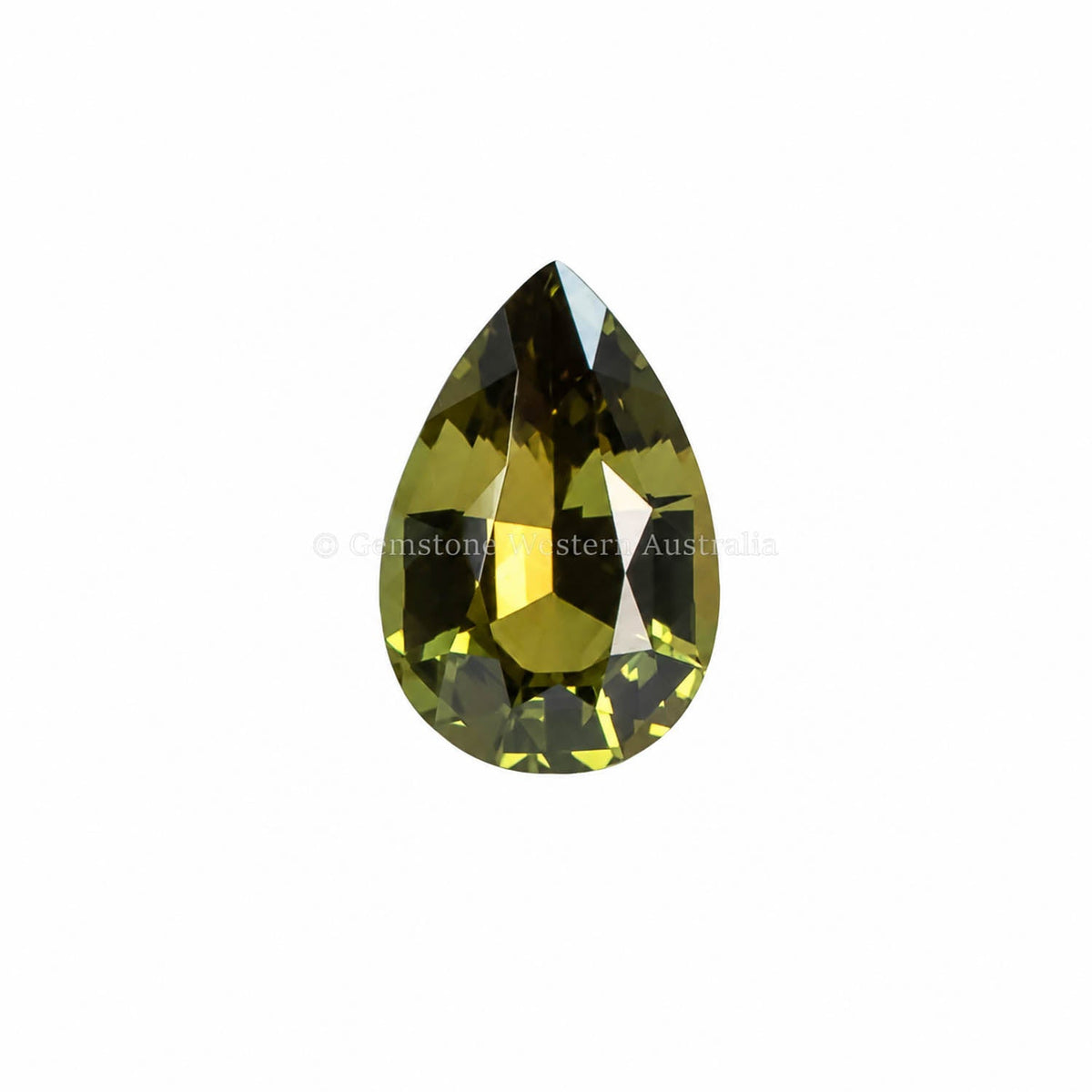 1.59 ct pear cut alexandrite photographed in daylight