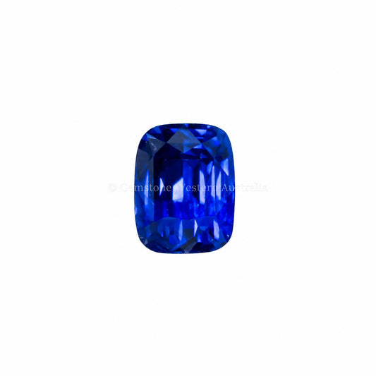 1.55 ct natural heated blue sapphire, rectangular cushion cut