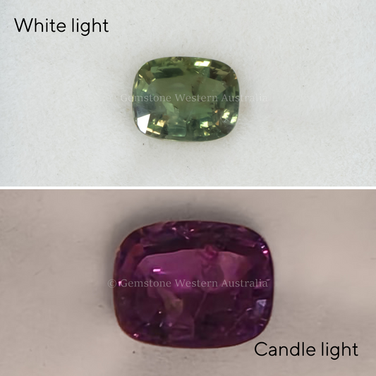 1.33 CT NATURAL ALEXANDRITE -  RECTANGULAR CUSHION CUT