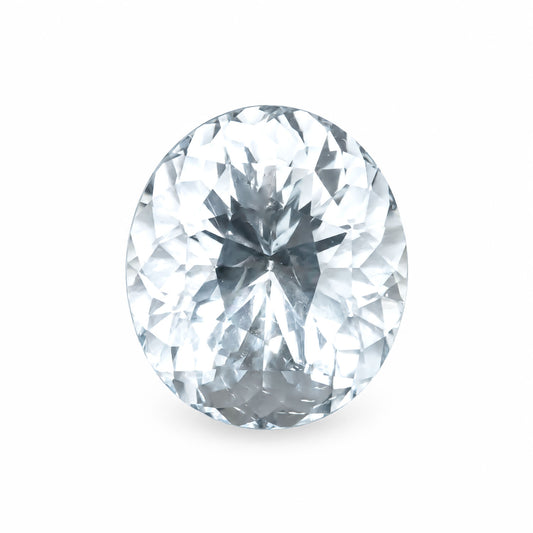 5.33ct natural light blue aquamarine, oval mixed cut