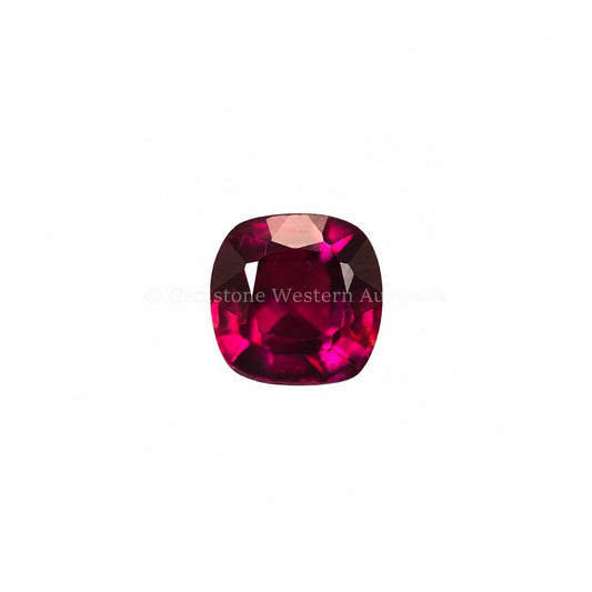 0.54 ct natural unheated ruby, cushion cut loose gemstone
