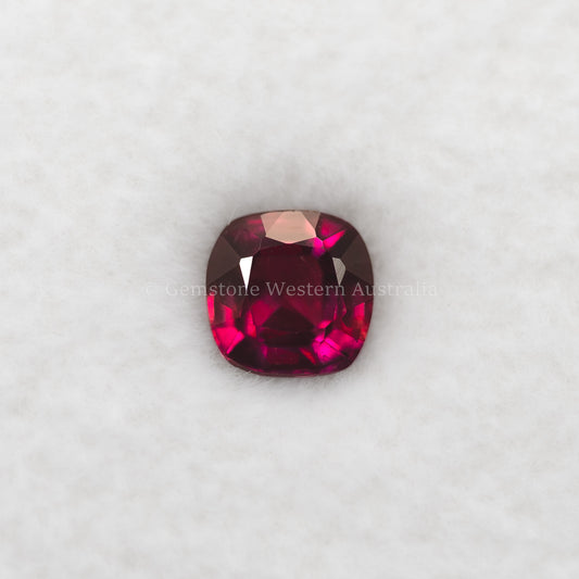 0.54 CT NATURAL UNHEATED RUBY - CUSHION CUT