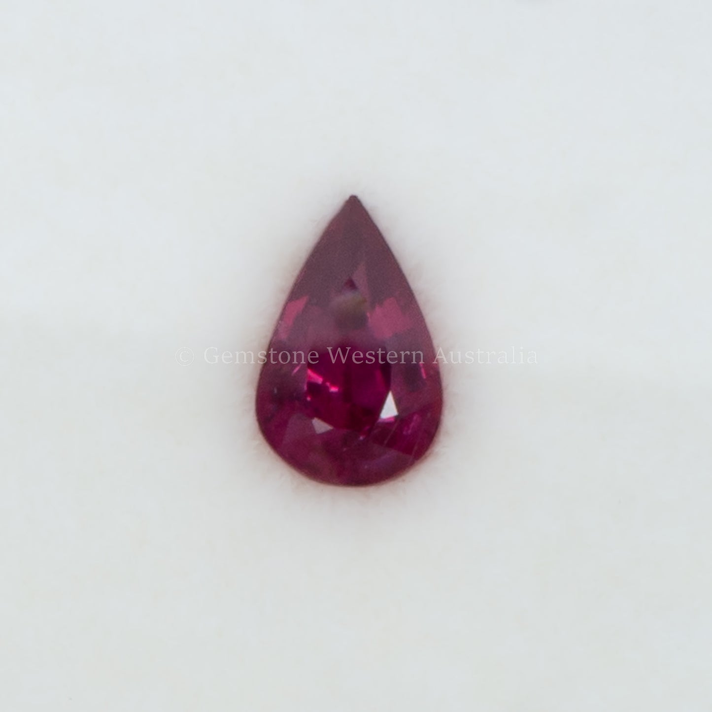 0.60 Ct Natural Unheated Ruby - Pear Cut