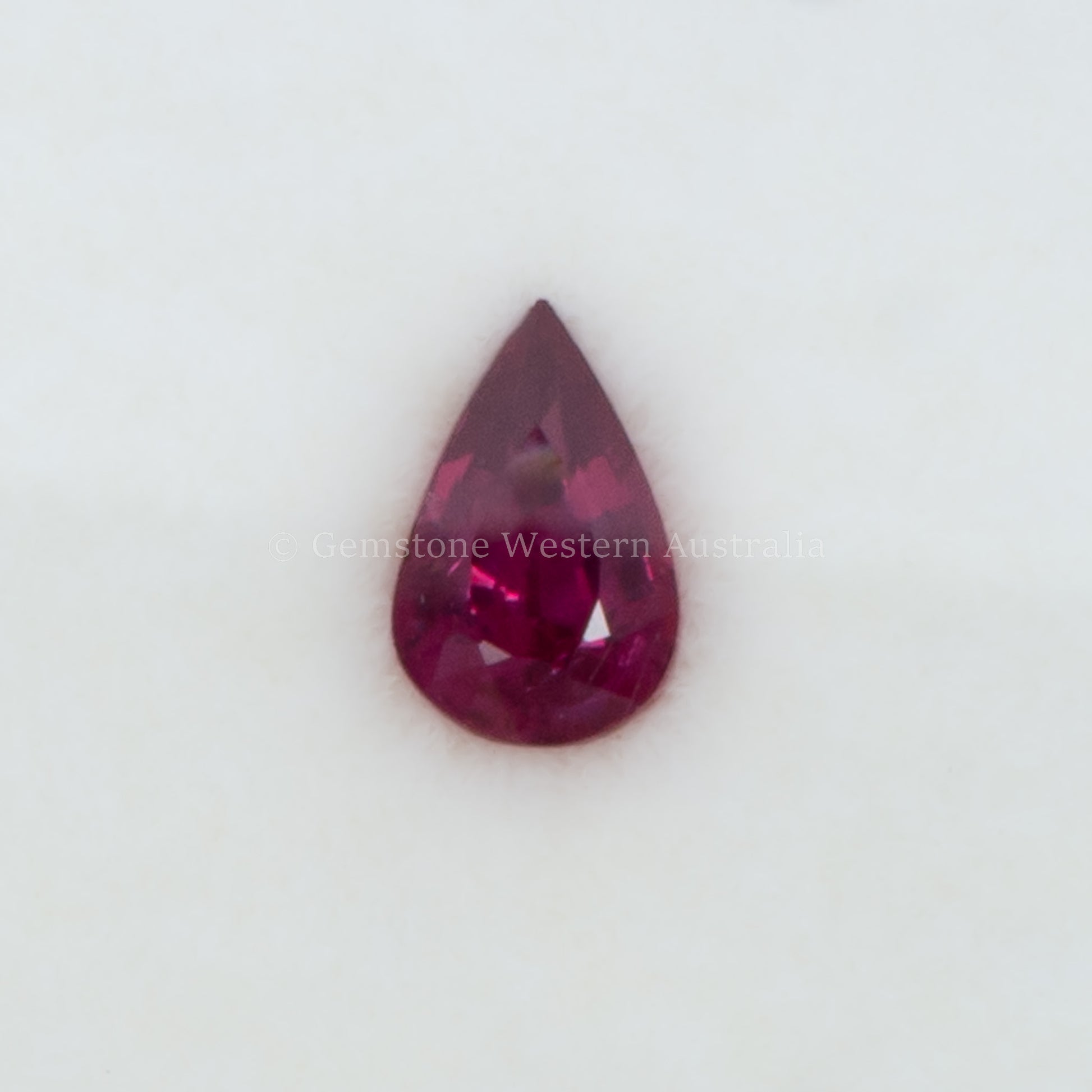 0.60 Ct Natural Unheated Ruby - Pear Cut