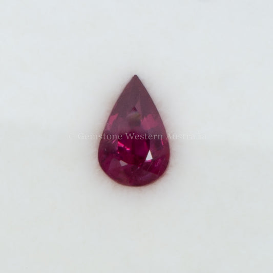 0.60 Ct Natural Unheated Ruby - Pear Cut