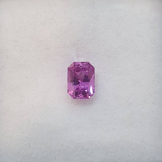 0.86 Ct Natural Pink Sapphire Loose Gemstone Emerald Cut