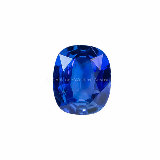 1.08 ct natural heated blue sapphire, rectangular cushion cut