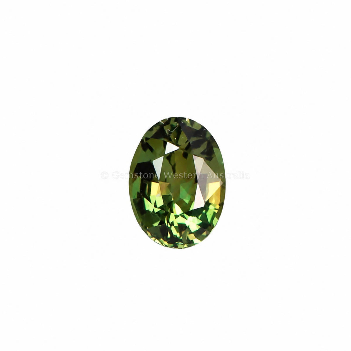 0.63 ct oval cut alexandrite photographed in daylight