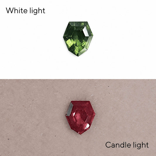 0.21 ct natural alexandrite, shield fancy cut loose gemstone