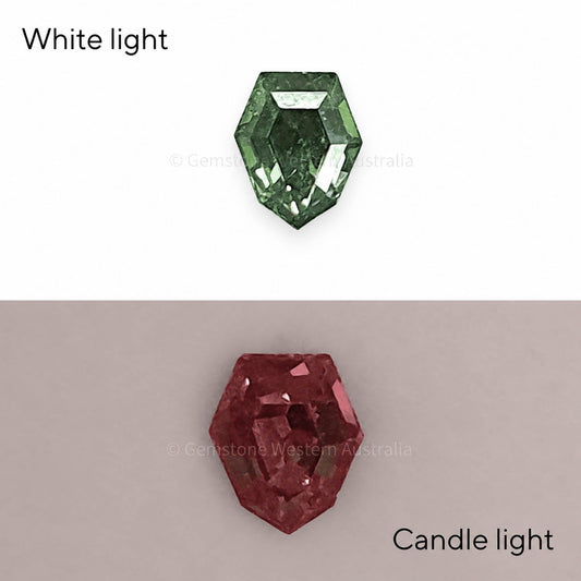 0.24 ct natural alexandrite, shield fancy cut loose gemstone