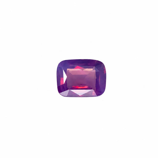 1.57 ct natural unheated violet pink sapphire with opalescent effect, rectangular cushion cut