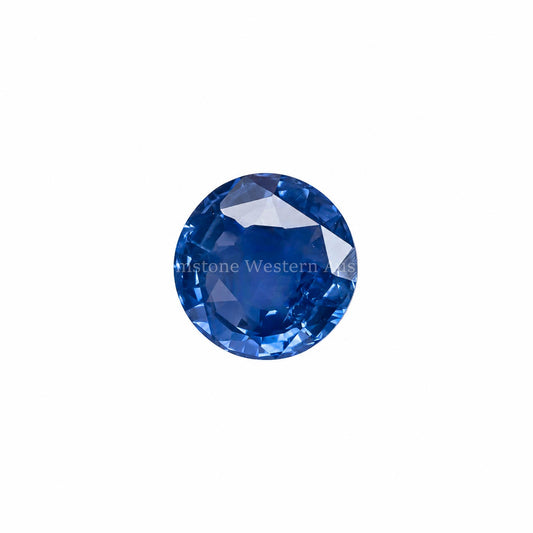 1.65 ct natural cornflower blue sapphire, round cut loose gemstone