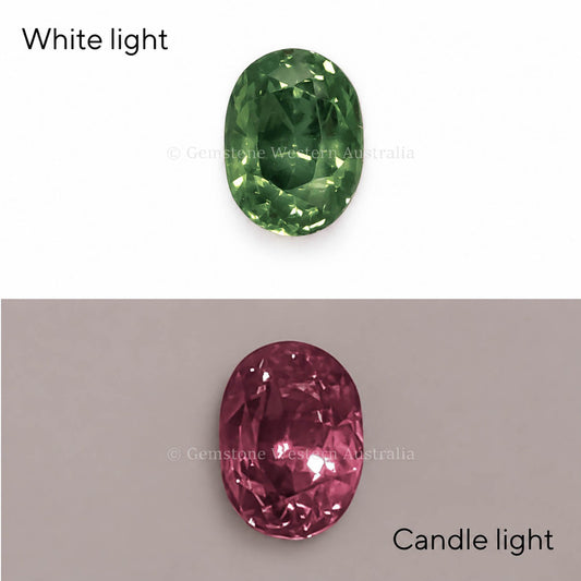 1.20 ct natural alexandrite, oval cut chrysoberyl