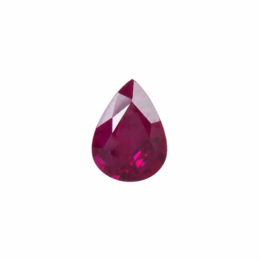 1.32 ct natural ruby, pear cut loose gemstone