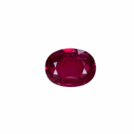 1.04 ct natural unheated vivid red ruby, oval cut, GGTL certified