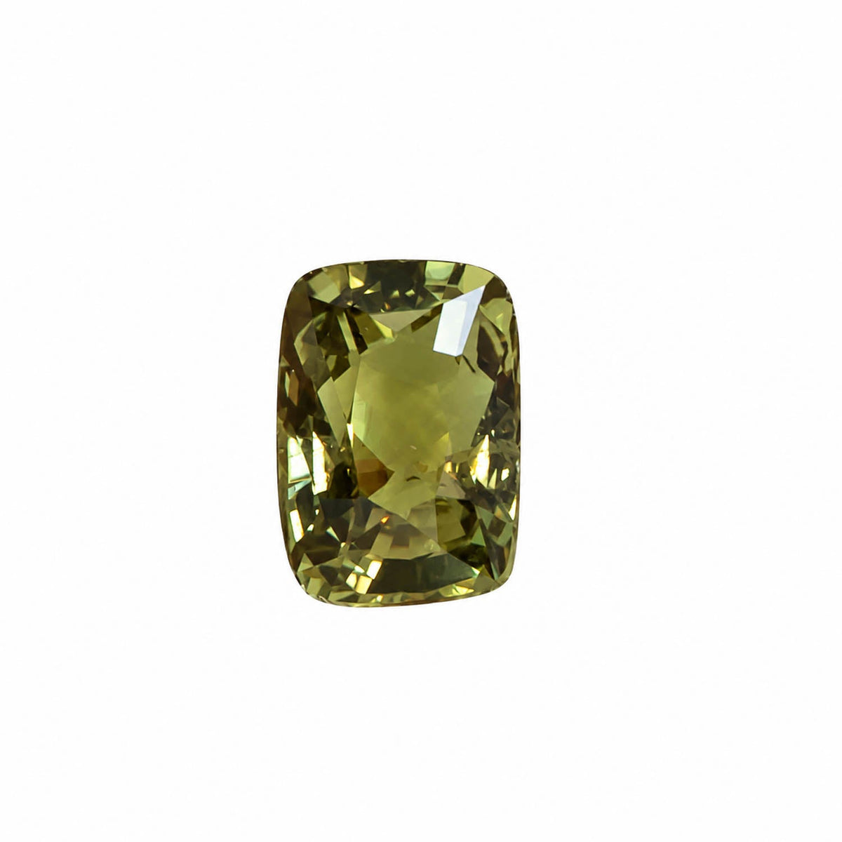 1.26 ct cushion cut alexandrite photographed in daylight