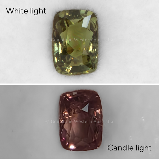 1.26 CT NATURAL ALEXANDRITE -  RECTANGULAR CUSHION CUT