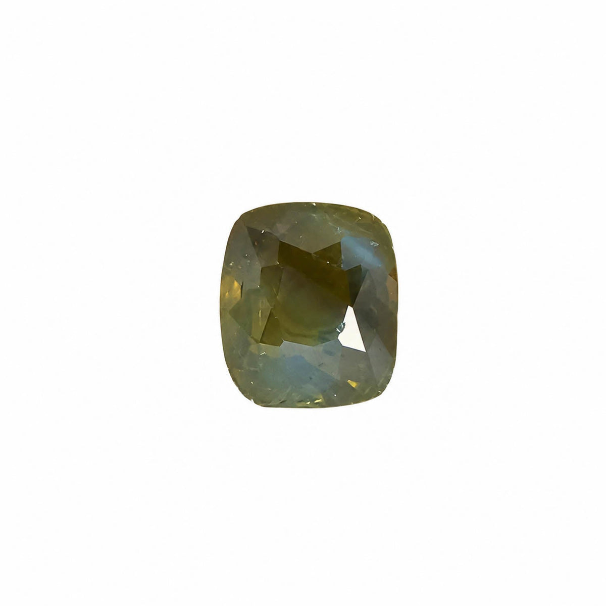 1.04 ct cushion cut alexandrite photographed in daylight